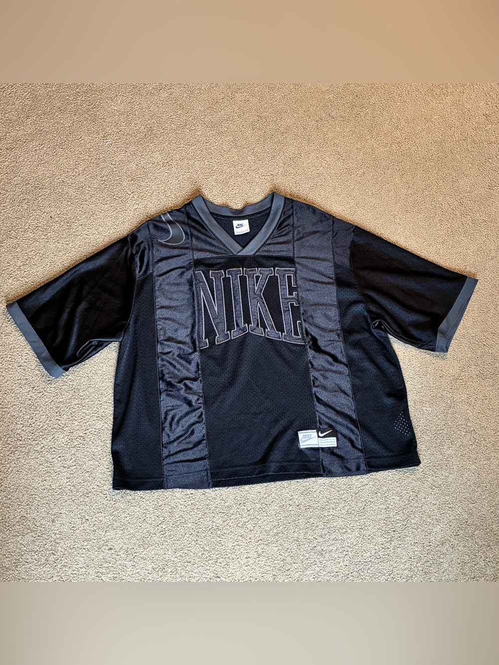 Nike Men’s S Football Jersey #90 Black Mesh V-Neck Shirt Breathable Athletic Top